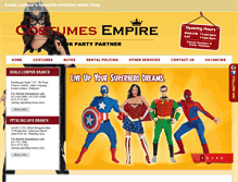 Tablet Screenshot of costumesempire.com